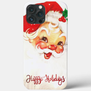 prettige feestdagen, Santa Claus Retro Case-Mate iPhone Case