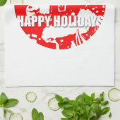 prettige feestdagen - Santa Claus - Theedoek (Gevouwen)