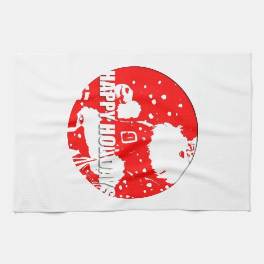 prettige feestdagen - Santa Claus - Theedoek (Horizontaal)