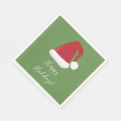 Prettige feestdagen Santa Hat papieren servetten (Hoek)