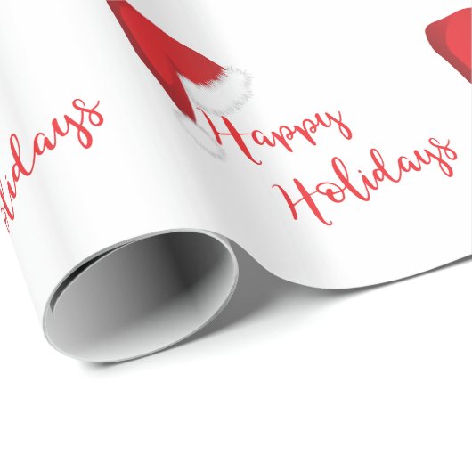 Prettige feestdagen Santa Hat Rood Cadeaupapier (Rol Hoek)