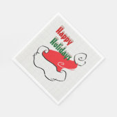 Prettige feestdagen Santa Hat Servet (Hoek)