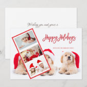 prettige feestdagen Santa Hats Photo (Voorkant / Achterkant)