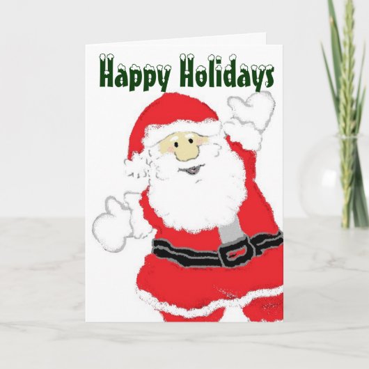 prettige feestdagen Santa Kaart (Voorkant)