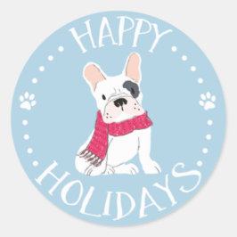 Prettige feestdagen Santa Paws - Hondenthema Ronde Sticker