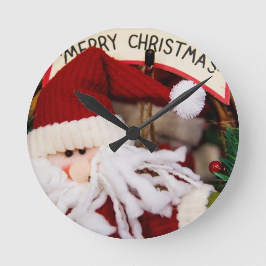 PRETTIGE FEESTDAGEN SANTA RONDE KLOK (Voorkant)