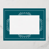 Prettige feestdagen Scandinavisch Jaar Blauwgroen (Achterkant)