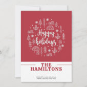 Prettige feestdagen Scandinavisch Noords Feestdagenkaart (Voorkant)