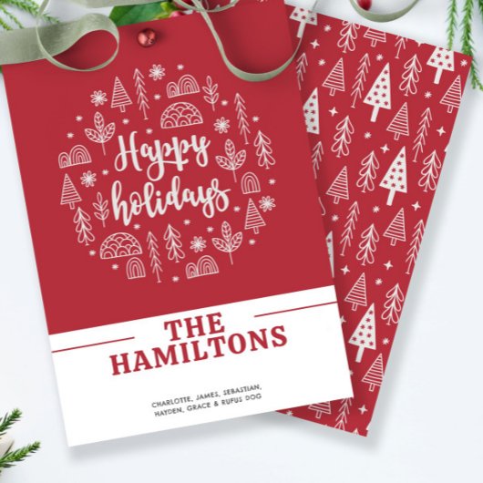 Prettige feestdagen Scandinavisch Noords Feestdagenkaart