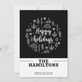 Prettige feestdagen Scandinavisch Noords Feestdagenkaart (Voorkant)