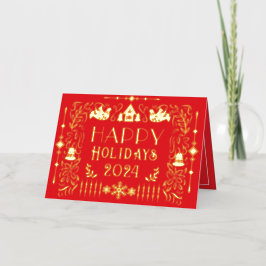 Prettige feestdagen Scandinavische jaar rood