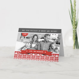 prettige feestdagen. Scandinavische kerstfoto van Feestdagen Kaart