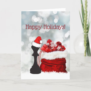 Prettige feestdagen Schaken Winter Santa Claus Kaart