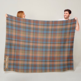 Prettige feestdagen schattig plaid Brown patroon Fleece Deken