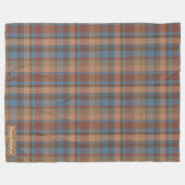 Prettige feestdagen schattig plaid Brown patroon Fleece Deken (Voorkant (Horizontaal))