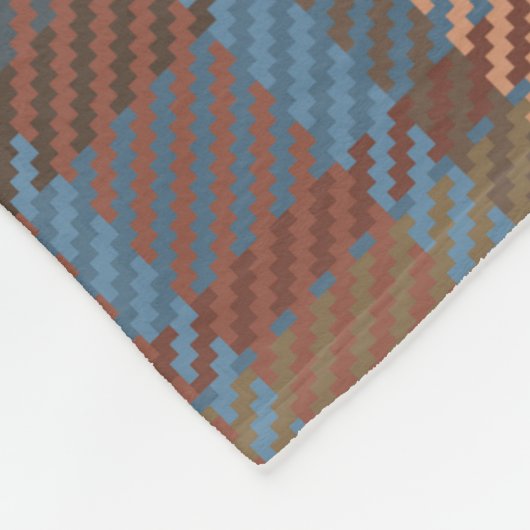 Prettige feestdagen schattig plaid Brown patroon Fleece Deken (Hoek)