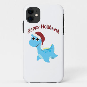 Prettige Feestdagen! Schattige Nessie iPhone 11 Hoesje