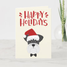 Prettige Feestdagen - Schattige Schnauzer Kerstmis