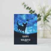 Prettige feestdagen Schattigee Chihuahua en de Ker (Staand voorkant)