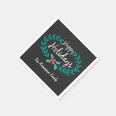 PRETTIGE FEESTDAGEN SCHATTIGEE HANDGETEKENDE KRIJT SERVETTEN (Hoek)