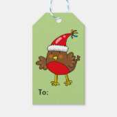 Prettige feestdagen Schattigee kerst Robin Cadeaulabel (Voorkant)