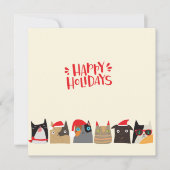 Prettige feestdagen Schattigee kerstkat Cartoons Feestdagenkaart (Voorkant)