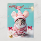 Prettige feestdagen Schattigee Muis Familienaam Ke (Voorkant)