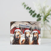 Prettige feestdagen Schattigee paarden Santa Hat (Staand voorkant)