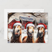 Prettige feestdagen Schattigee paarden Santa Hat (Voorkant / Achterkant)