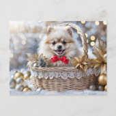 Prettige feestdagen Schattigee Pomeranian Puppy Ch (Voorkant)