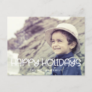 Prettige feestdagen Schattigee scriptfoto Briefkaart