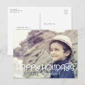 Prettige feestdagen Schattigee scriptfoto Briefkaart (Voorkant / Achterkant)