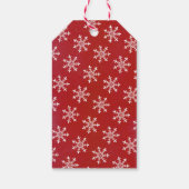 Prettige feestdagen Schattigee sneeuwvlok kerstcad Cadeaulabel (Achterkant)