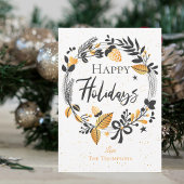 Prettige feestdagen Schattigeste Elegant Notitiekaartje