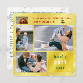 Prettige feestdagen Schattigeste Funny Dog Cat 4 F Feestdagenkaart (Voorkant / Achterkant)