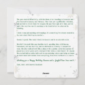 Prettige feestdagen Schattigeste Funny Rudolph 4 f Feestdagenkaart (Achterkant)