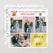 Prettige feestdagen Schattigeste Funny Rudolph 4 f Feestdagenkaart (Voorkant / Achterkant)