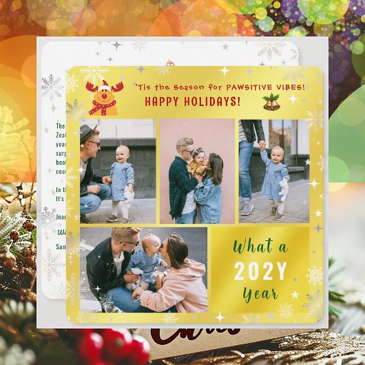 Prettige feestdagen Schattigeste Funny Rudolph Feestdagenkaart