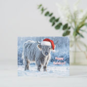 Prettige feestdagen Schattigeste Highland Calf in  (Staand voorkant)