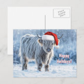 Prettige feestdagen Schattigeste Highland Calf in  (Voorkant / Achterkant)