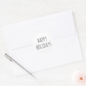 Prettige Feestdagen | Schoen Moderne Minimalistisc Ronde Sticker (Envelop)