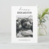 Prettige feestdagen €? | Schone minimalistische ke Feestdagenkaart (Staand voorkant)