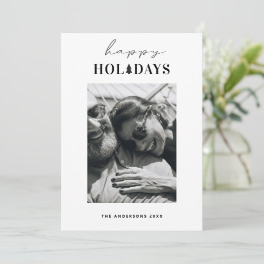 Prettige feestdagen €? | Schone minimalistische ke Feestdagenkaart (Staand voorkant)