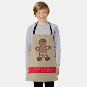 prettige feestdagen schort gemberkoekje (Gedragen)