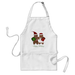 Prettige feestdagen Schort Gingerbread Couple