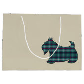 Prettige feestdagen Schotse Terrier Gift Bag Groot Cadeauzakje (Achterkant)