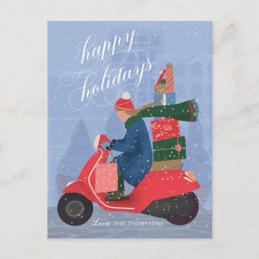 prettige feestdagen Scooter non-Photo Holiday Brie (Voorkant)