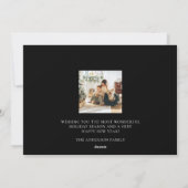 prettige feestdagen Script Black 2 Multi Photo Col Feestdagenkaart (Achterkant)