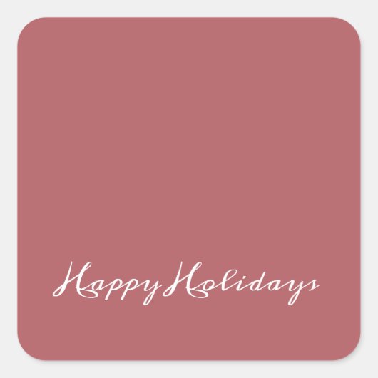 prettige feestdagen Script Envelope of Gift Wrap r Vierkante Sticker (Voorkant)