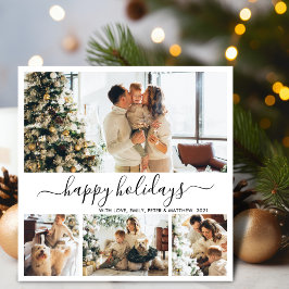 Prettige feestdagen Script Foto Kerst Vakantie Kaa Feestdagenkaart